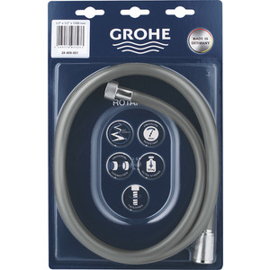 Душевой шланг Grohe Rotaflex 150 см, ПВХ, хром (28409001)