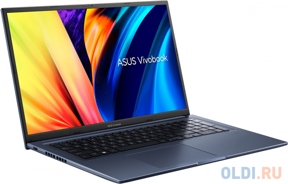 Ноутбук Asus VivoBook 17X K1703ZA-AU171 Core i5 12500H 16Gb SSD512Gb Intel Iris Xe graphics 17.3" IPS FHD (1920x1080) noOS blue WiFi BT Cam (90NB