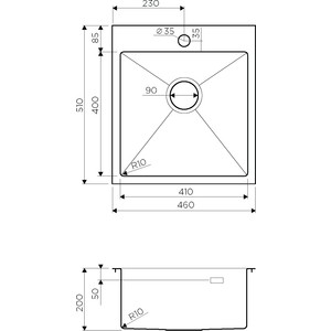 Кухонная мойка Omoikiri Akisame 46 LG светлое золото (4973081) в Москвe