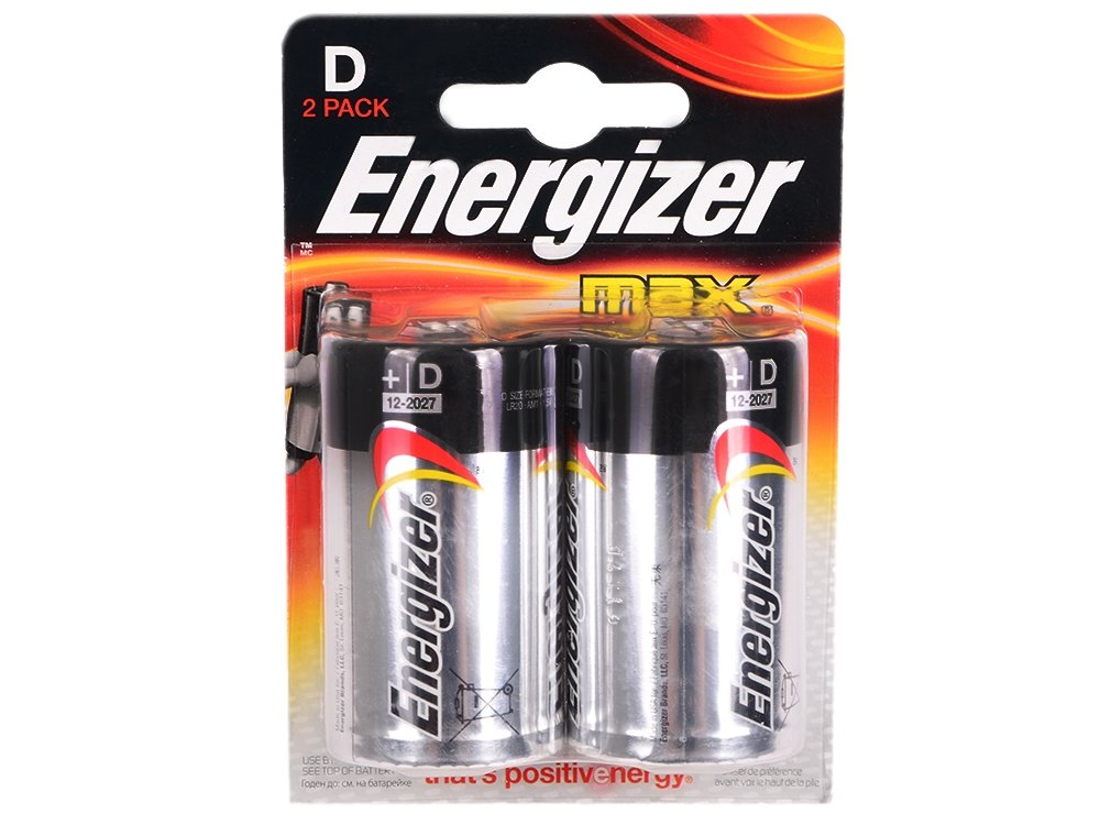Батарейка Energizer Max D блистер 2шт.