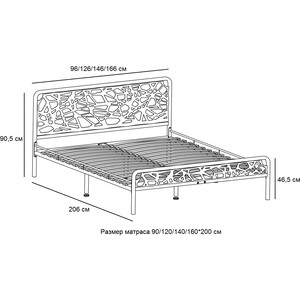 Кровать ГЗМИ ОРИОН Белый 140x200 в Москвe