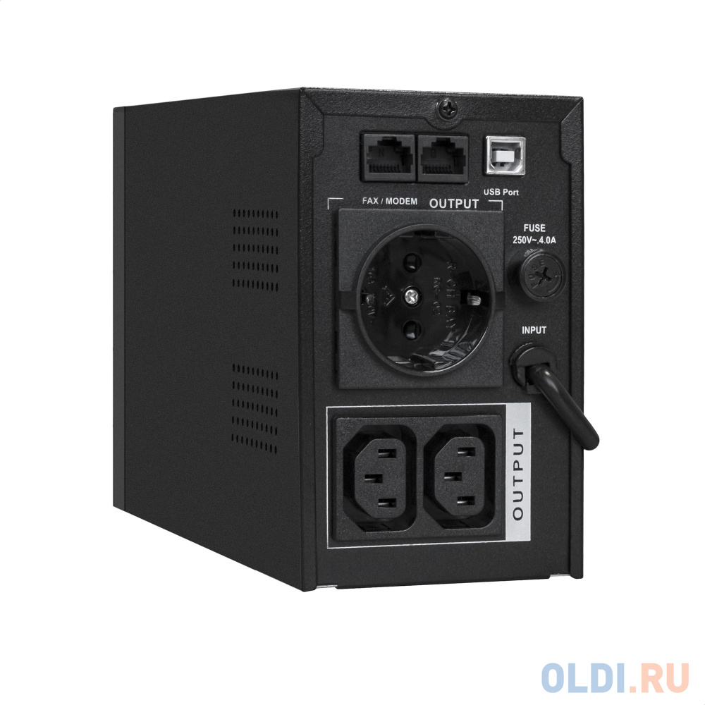 ИБП ExeGate SpecialPro UNB-1000.LED.AVR.1SH.2C13.RJ.USB <1000VA/550W, LED, AVR,1*Schuko+2*C13, RJ45/11,USB, металлический корпус, Black>