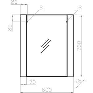 Зеркало Style line Монако 60 осина лакобель (4650134470161)