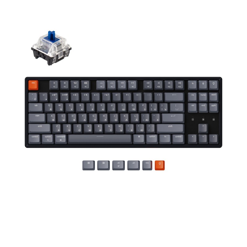 Клавиатура Keychron K8, Gateron Blue Switch (K8J2) в Москвe