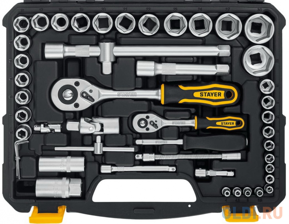 STAYER AUTO 94, 94 предм., (1/2?+1/4?), универсальный набор инструмента, Professional (27760-H94)