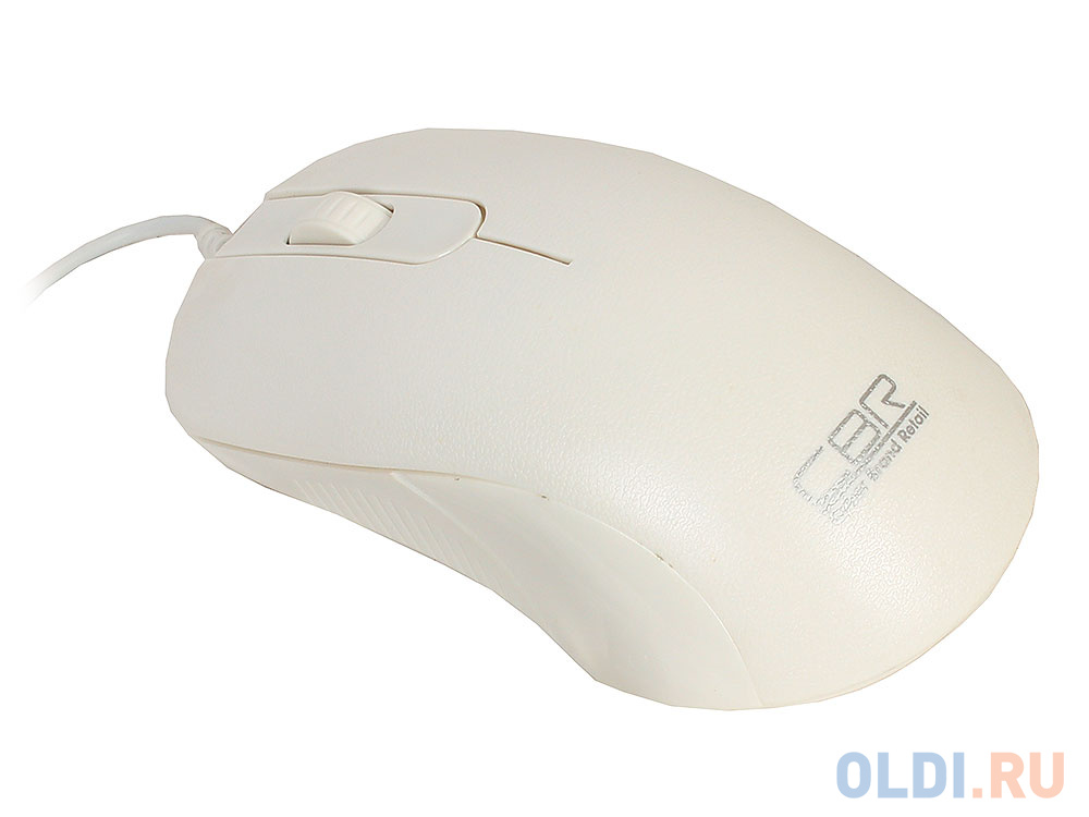 Мышь CBR CM 105 White, оптика, 1200dpi, офисн., провод 1,8м, USB