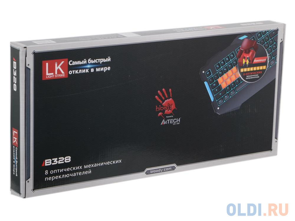 Клавиатура A4Tech Bloody B328 черный USB Multimedia Gamer LED