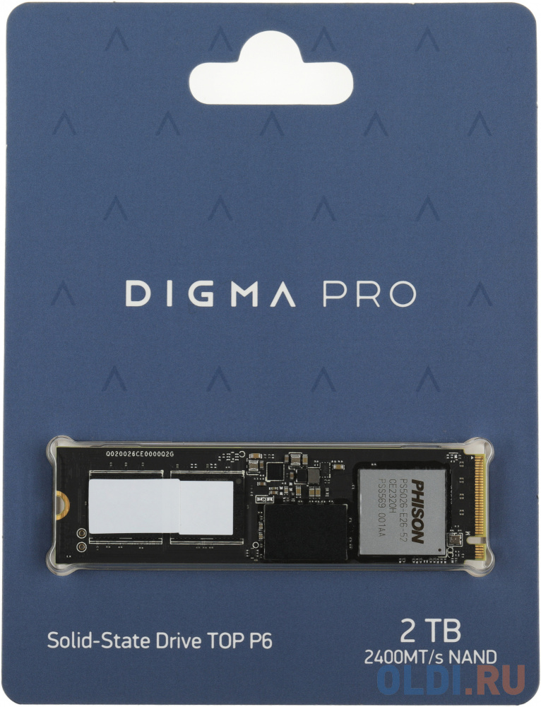 Накопитель SSD Digma PCIe 5.0 x4 2TB DGPST5002TP6T4 Pro Top P6 M.2 2280