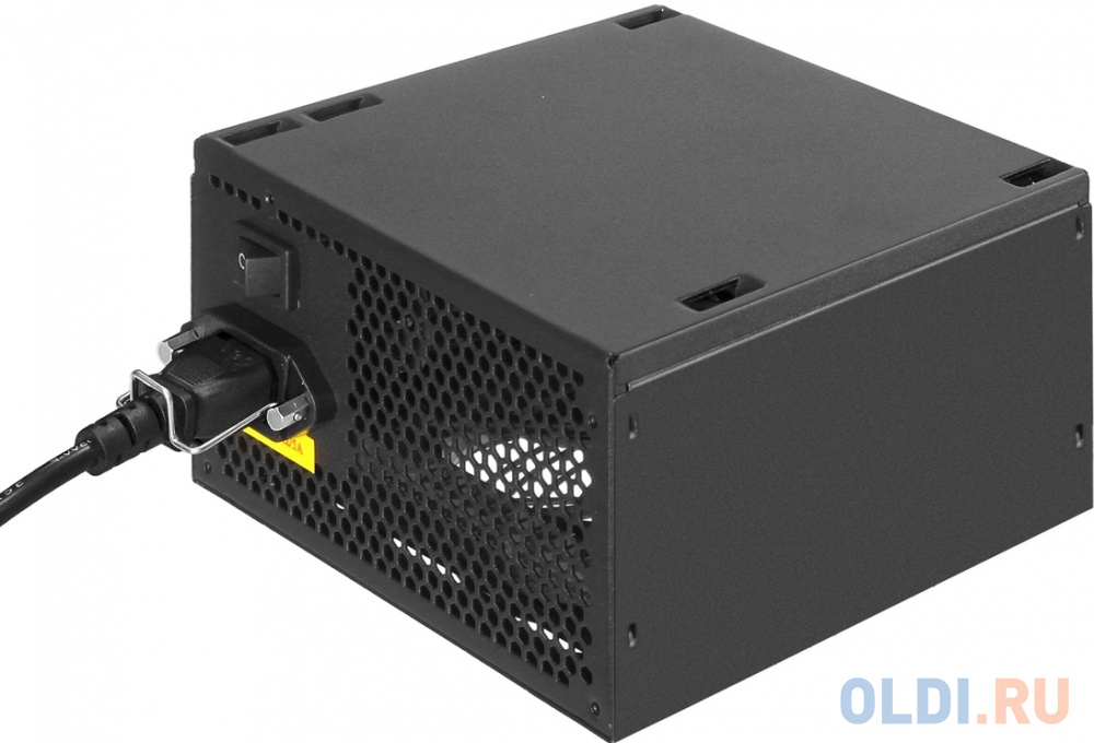 Блок питания 600W ExeGate 600PPE (ATX, APFC, SC, КПД 80% (80 PLUS), 12cm fan, 24pin, (4+4)pin, PCIe, 5xSATA, 3xIDE, FDD, black, кабель 220V с защитой