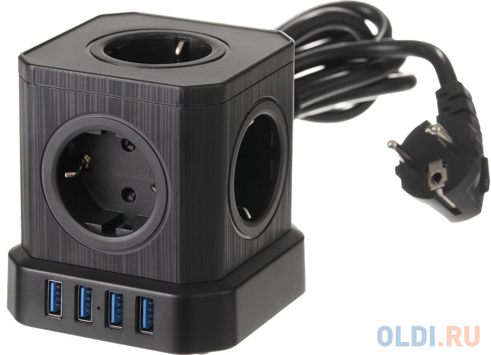 idealim Куб чёрный Cube-5r-4usb-2M-black в Москвe