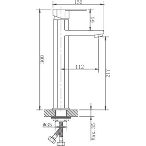 Смеситель для раковины Haiba HB806 нержавеющая сталь (HB11806)