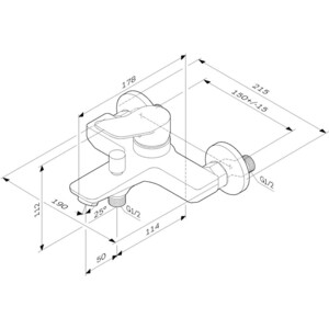 Комплект смесителей Am.Pm X-Joy с душем, белый (F85A10033, F85A02133, F0190033)