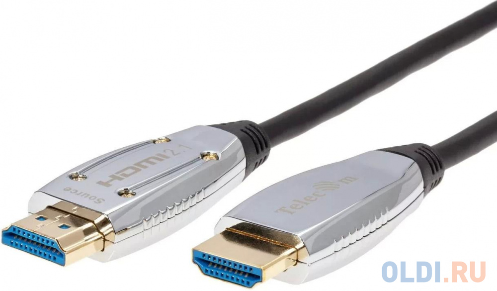 Кабель HDMI 10м TELECOM TCG2120-10M круглый черный серебрянный в Москвe