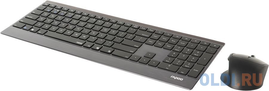Клавиатура + мышь Rapoo 9500M клав:черный мышь:черный USB беспроводная Bluetooth/Радио slim (18892)
