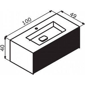 Тумба с раковиной ORKA Cube 100 бежевая матовая (3000378) в Москвe