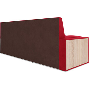 Кухонный диван Mebel Ars Таллин правый угол (бархат красный STAR VELVET 3 DARK RED) 210х83х140 см