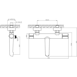 Смеситель для ванны Agger Slim (A2210000)