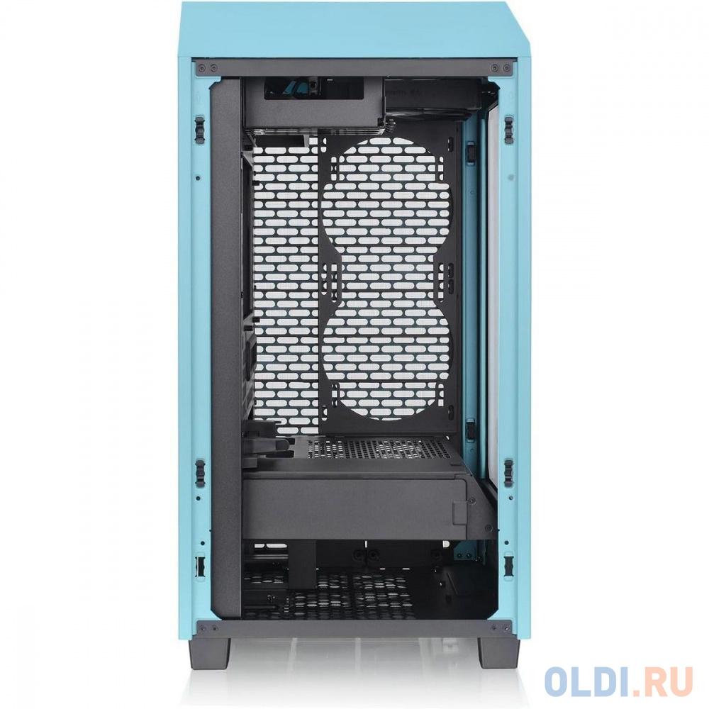 Корпус Thermaltake The Tower 200 Turquoise /Turquoise/Win/SPCC/Tempered Glass*1/CT140 Fan*2/Color Box