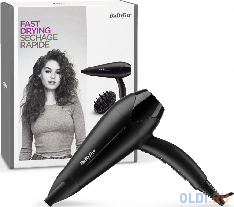 Фен Babyliss D563DE 2100Вт черный в Москвe