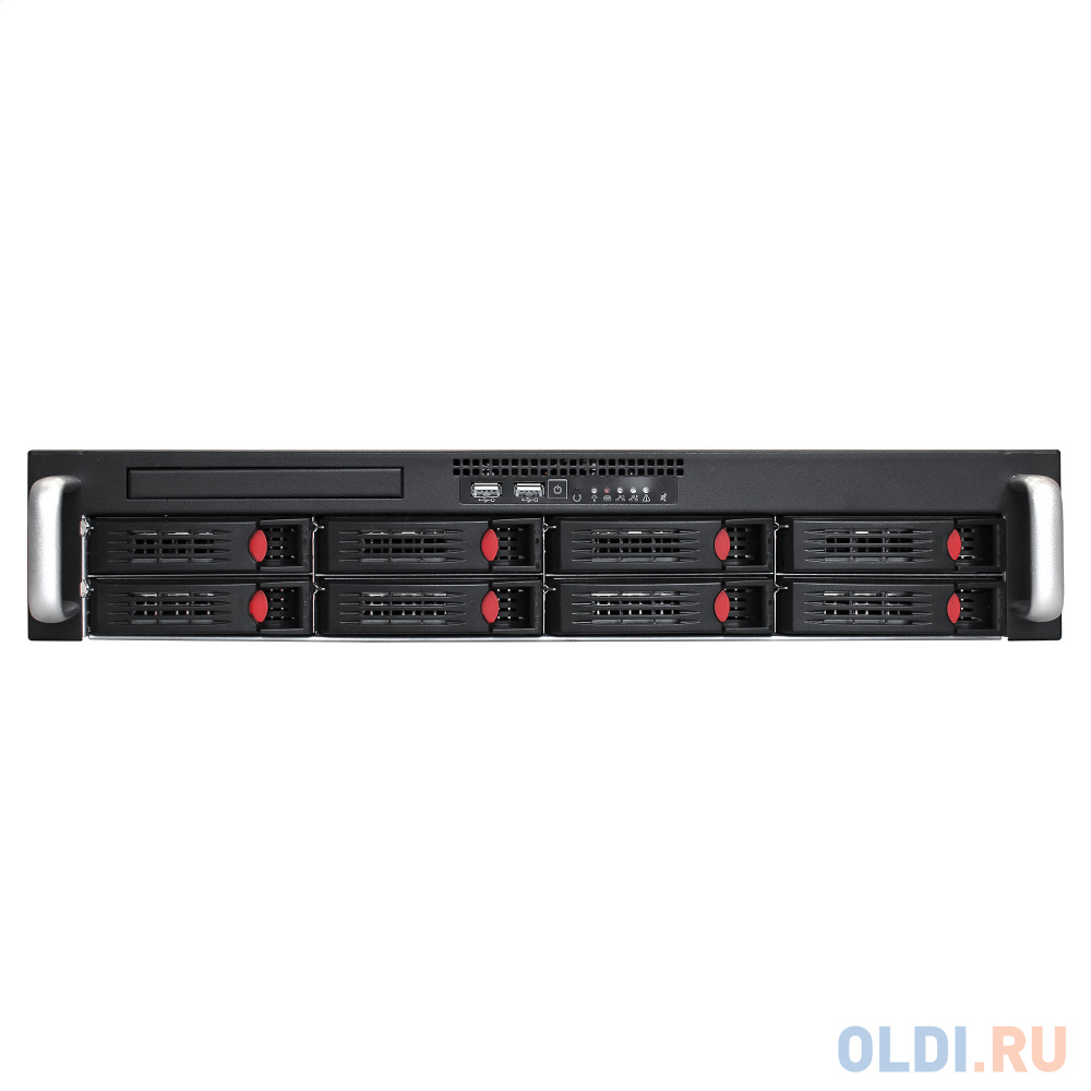 Серверный корпус ExeGate Pro 2U660-HS08 <RM 19", высота 2U, глубина 660, БП 2U-920ADS, 8xHotSwap, USB>