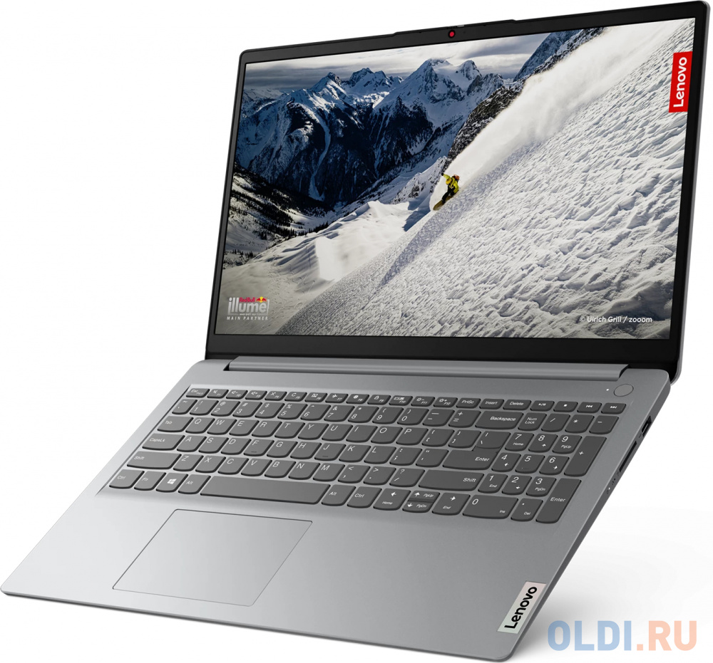 Ноутбук LENOVO IdeaPad 1 AMD Ryzen 5 7520U/8Gb/256Gb SSD/15.6" FHD/VGA int/noOS/grey
