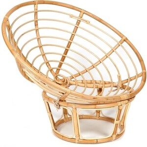 Кресло TetChair Papasan ECO P115-1/SP STD с подушкой, ремешками Natural, флок олива 23 в Москвe