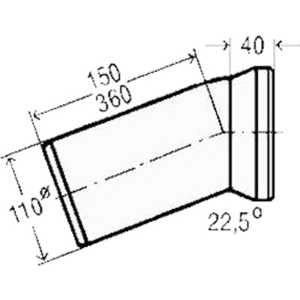 Отвод для унитаза Viega 22,5 (101855)