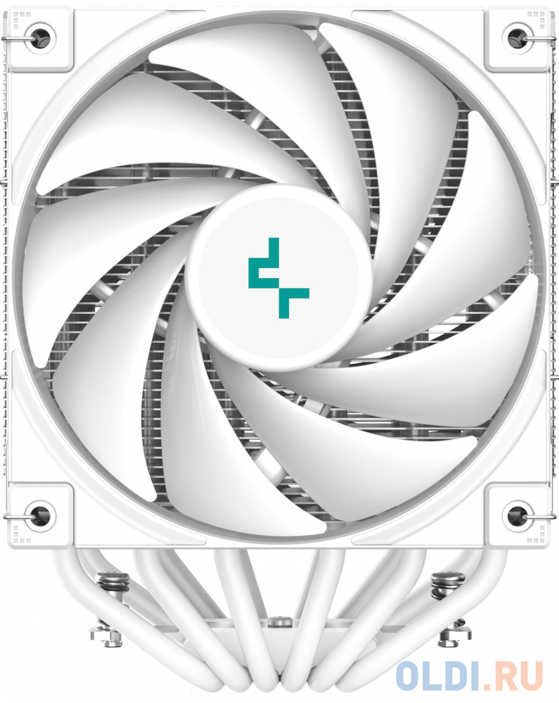 DEEPCOOL AK620 DIGITAL WH LGA20XX/1700/1200/115X/AM5/AM4 (8шт/кор, TDP 260W, PWM, DUAL Fan 120mm, 6 тепл. трубок, ARGB, белый) RET в Москвe