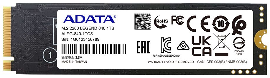 Накопитель SSD A-Data Legend 840 1Tb ALEG-840-1TCS в Москвe