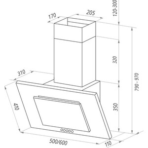 Вытяжка MAUNFELD Tower C 50 белый