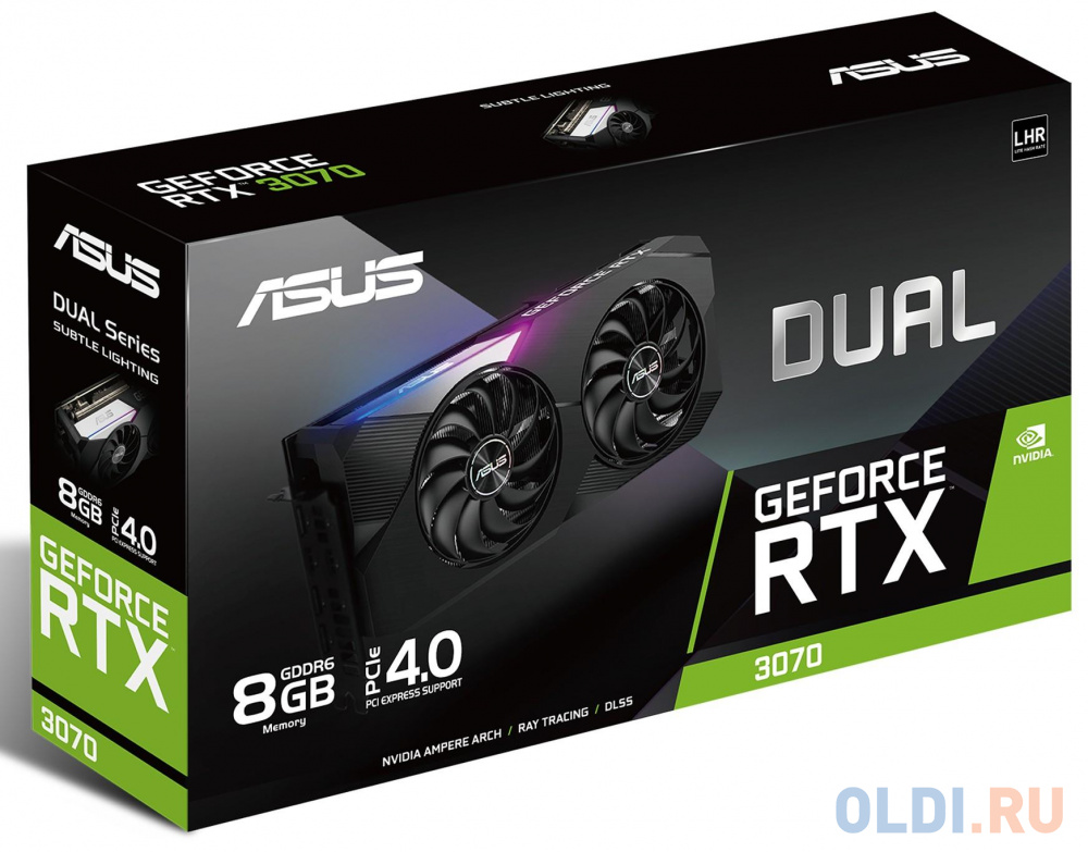 Видеокарта ASUS nVidia GeForce RTX 3070 Dual V2 LHR 8192Mb DUAL-RTX3070-8G-V2