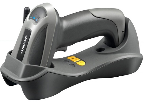 Сканер штрих-кода Mindeo CS 3290, ручной, лазерный, USB, беспроводной, 1D, станция связи/зарядки, серый (CS3290)