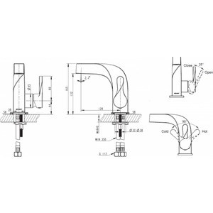 Смеситель для раковины Bravat Wave (F174108C-2)