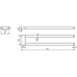 Полотенцедержатель Ideal Standard Connect new двойной (A9181AA)