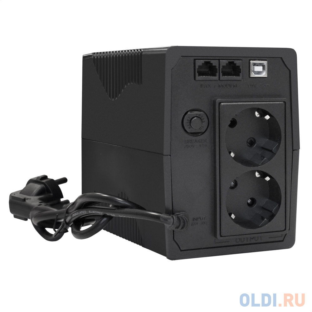 ИБП ExeGate Power Smart ULB-1000.LCD.AVR.2SH.RJ.USB <1000VA/550W, LCD, AVR, 2*Schuko,RJ45/11,USB, Black>