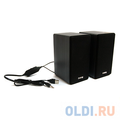 Колонки Dialog Stride AST-20UP BLACK - 2.0, 6W RMS, черные, питание от USB