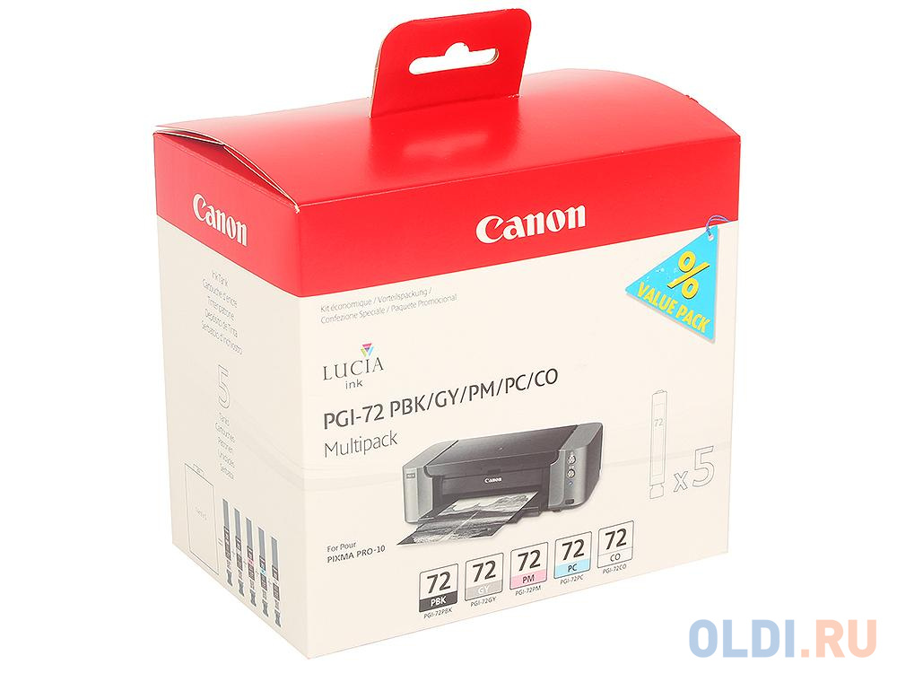 Картридж Canon PGI-72PBK/GY/PM/PC/CO для PRO-10 мультипак 6403B007