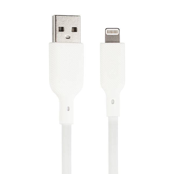 Кабель USB 2.0(Am)-Lightning 8-pin(m), OTG, MFi, 2.4A, 1м, белый Qumo (32988)