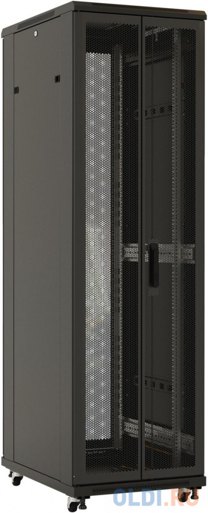 Hyperline TTB-4781-DD-RAL9004 Шкаф напольный 19-дюймовый, 47U, 2277x 800х 1000 мм (ВхШхГ), передняя и задняя распашные перфорированные двери (75%), ру в Москвe