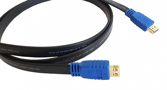Кабель HDMI(19M)-HDMI(19M) v1.4, плоский, 7.6 м, черный Kramer C-HM/HM/FLAT/ETH-25 (97-01014025)