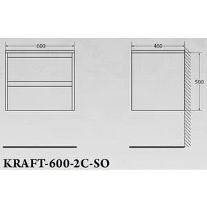 Тумба с раковиной BelBagno Kraft 60, Bianco Opaco (KRAFT-600-2C-SO-BO, BB600ETL)