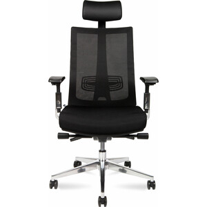 Офисное кресло NORDEN Vogue aluminium CH-203A-B-BB черный пластик / черная сетка / черная ткань / аллюминевая база