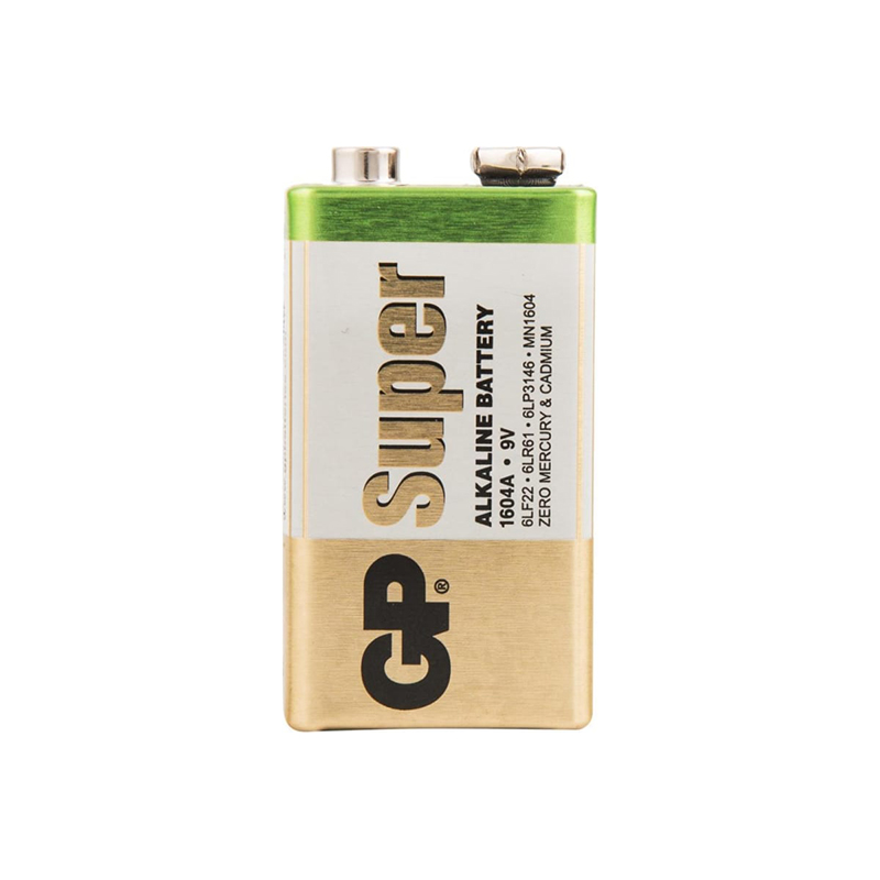 Батарейка Крона - GP Super Alkaline 9V 1604A-5CRB6 72/720 (6 штук)