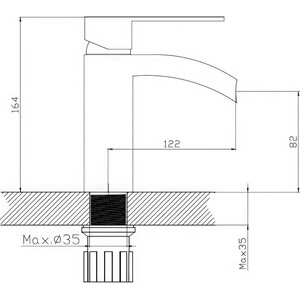 Смеситель для раковины Haiba HB505 хром (HB13505) в Москвe