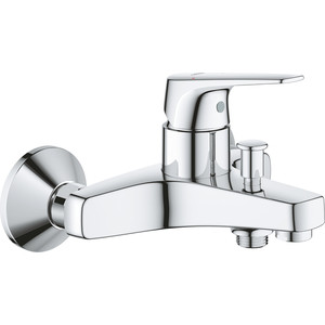 Смеситель для ванны Grohe BauFlow с душевым гарнитуром, хром (23601000, 27853001)