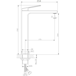 Смеситель для раковины Orange Gauss черный матовый (M30-121b)