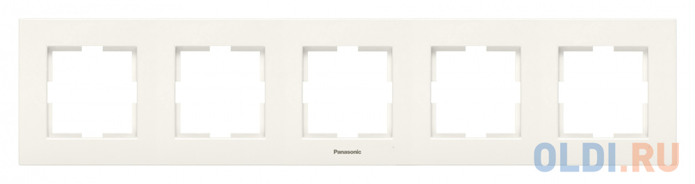 Рамка Panasonic Karre Plus WKTF08052BG-RU 5x горизонтальный монтаж пластик бежевый (упак.:1шт)