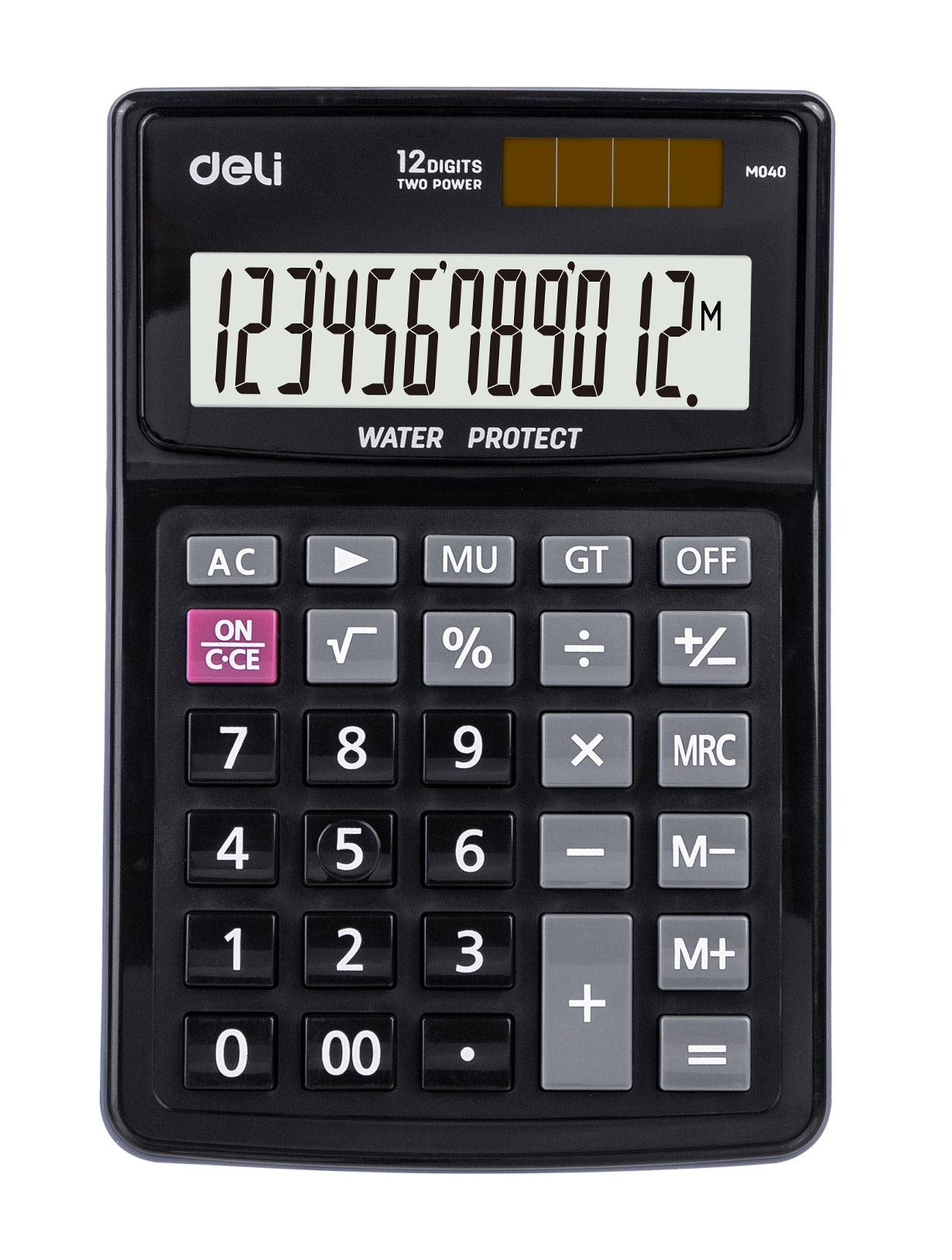 Калькулятор настольный Deli EM04031 черный