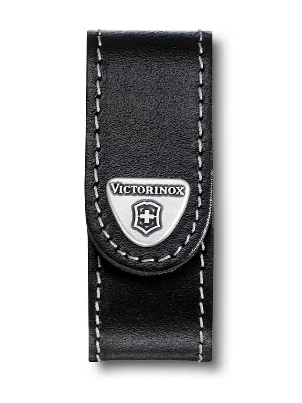 Чехол на ремень Victorinox для Nail Clip 580, на липучке, кожаный, чёрный в Москвe