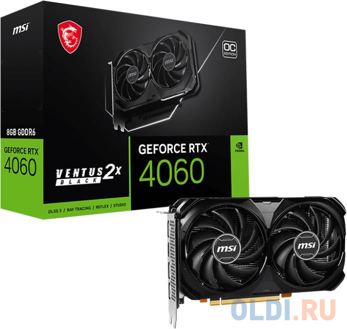 Видеокарта MSI nVidia GeForce RTX 4060 VENTUS 2X BLACK 8G OC 8192Mb